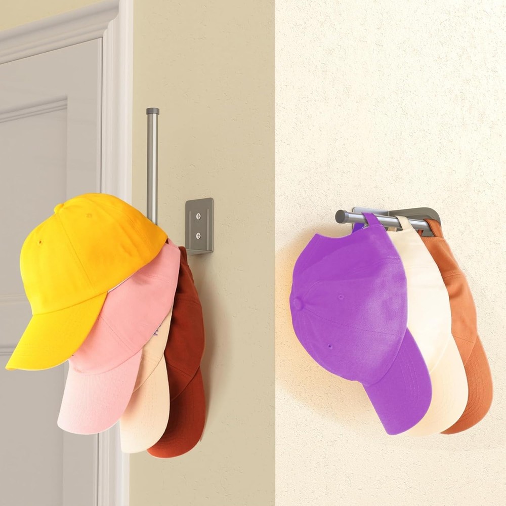 Space-Saving 6-Inch Hat Holder Set - Stylish Baseball Cap Storage Solution