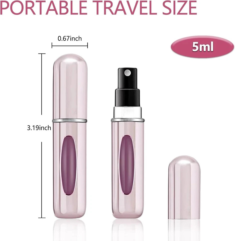 4Pcs Mini Refillable Perfume Atomizer – Travel Spray Bottle for Cologne & Pocket