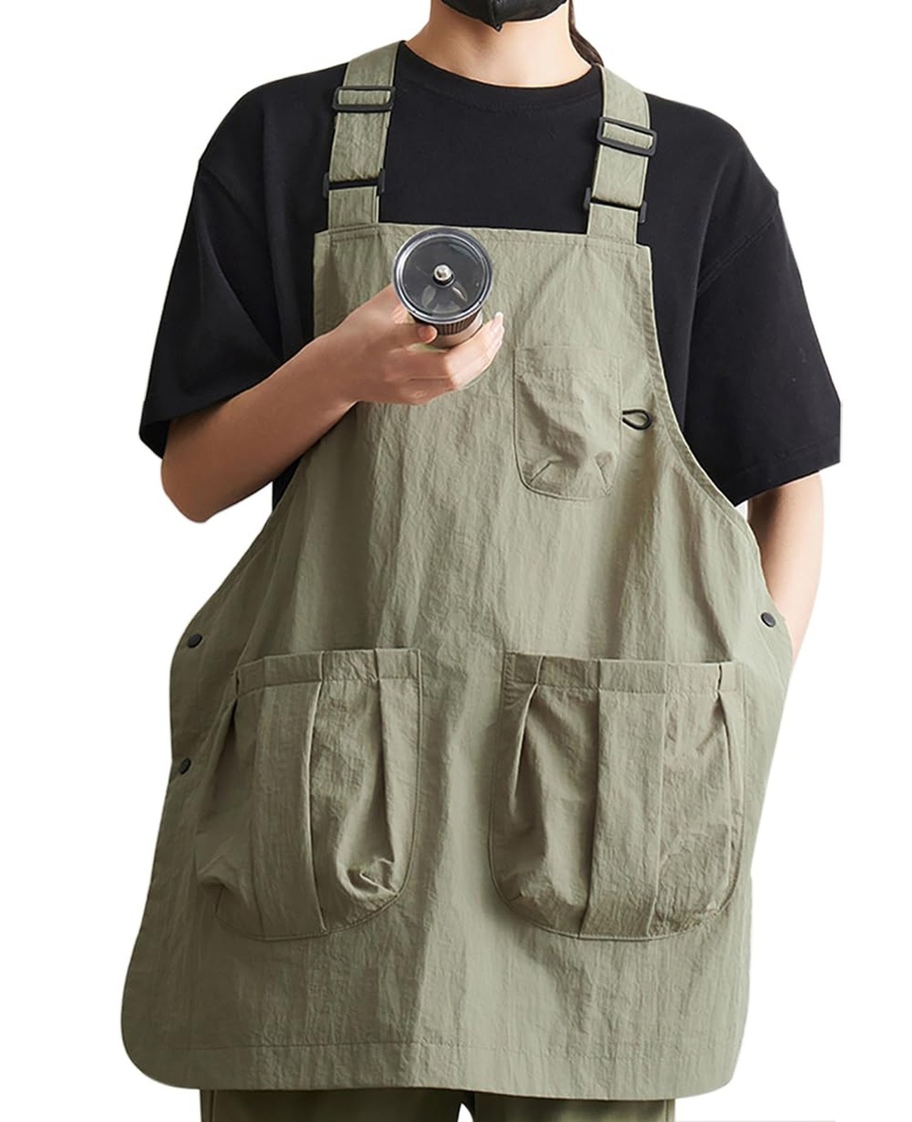 Nanxson Lightweight Apron for Women with Pockets Adjustable Work Apron Barber...