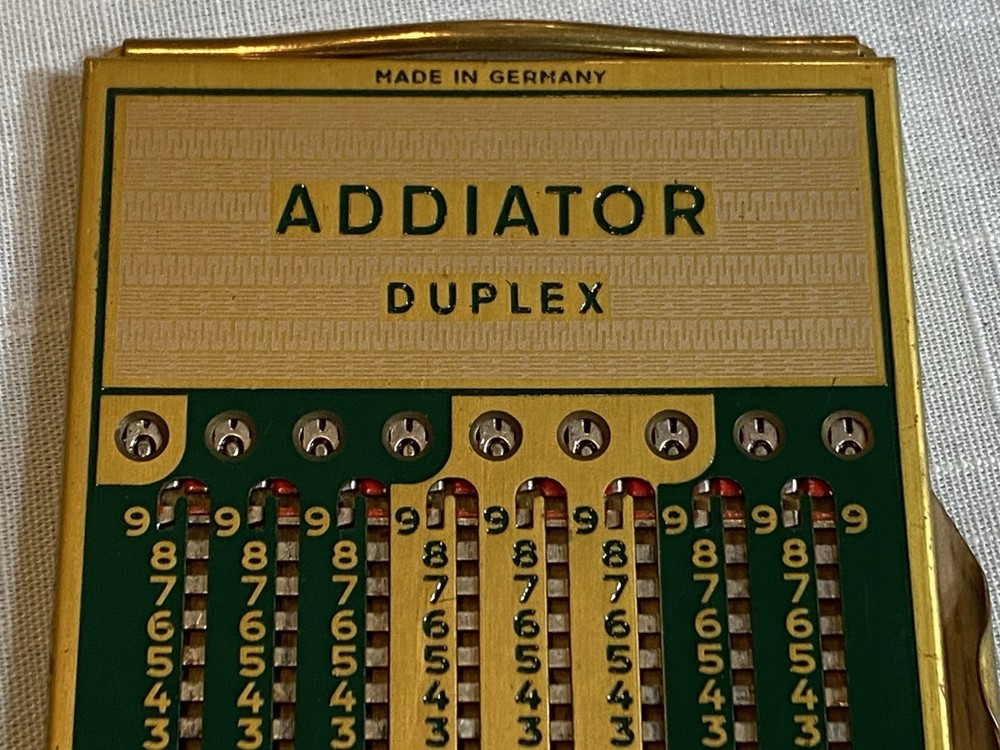 Addiator Duplex Manual Calculator with Case