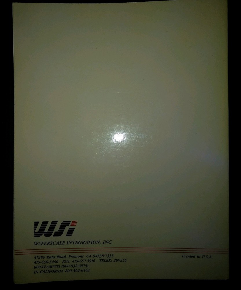 High Performance CMOS Memory and Programmable Databook 1990