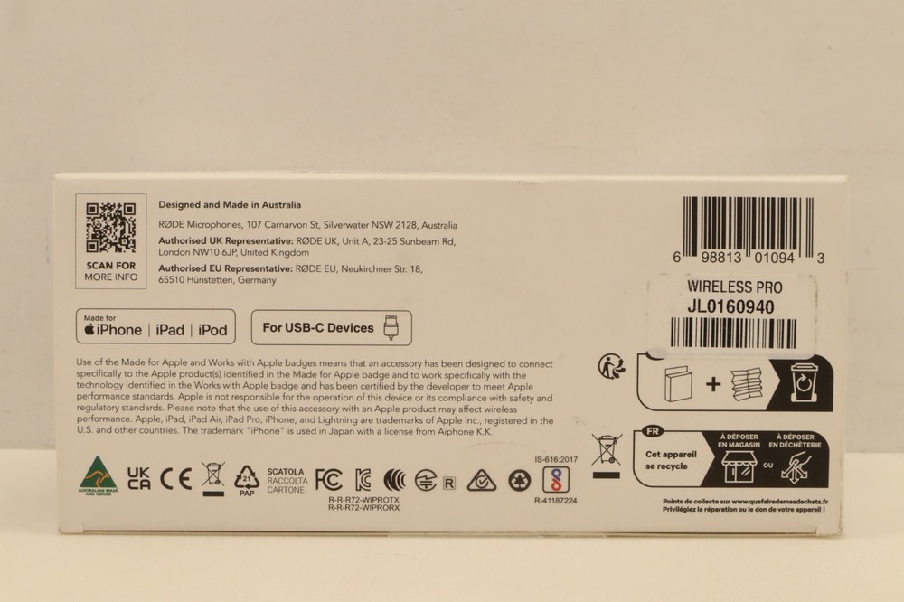 Rode Wireless Pro Dual-Channel Pro Compact Wireless Microphone System