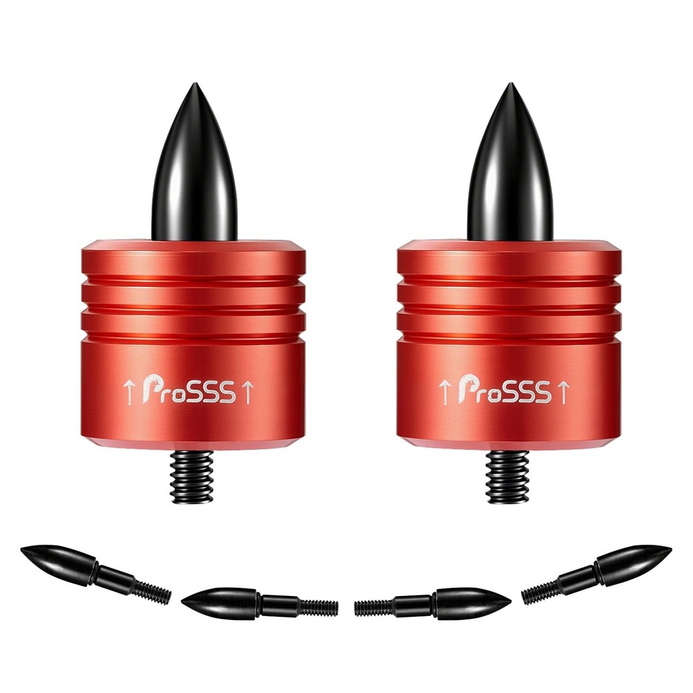 ProSSS Crossbow Bolt Decocking Head Set – 2 Pack Tips with 4 Orange