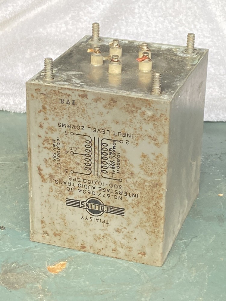 vintage Collins Radio Interstage Audio Transformer 677-0604-00 TF1A15YY