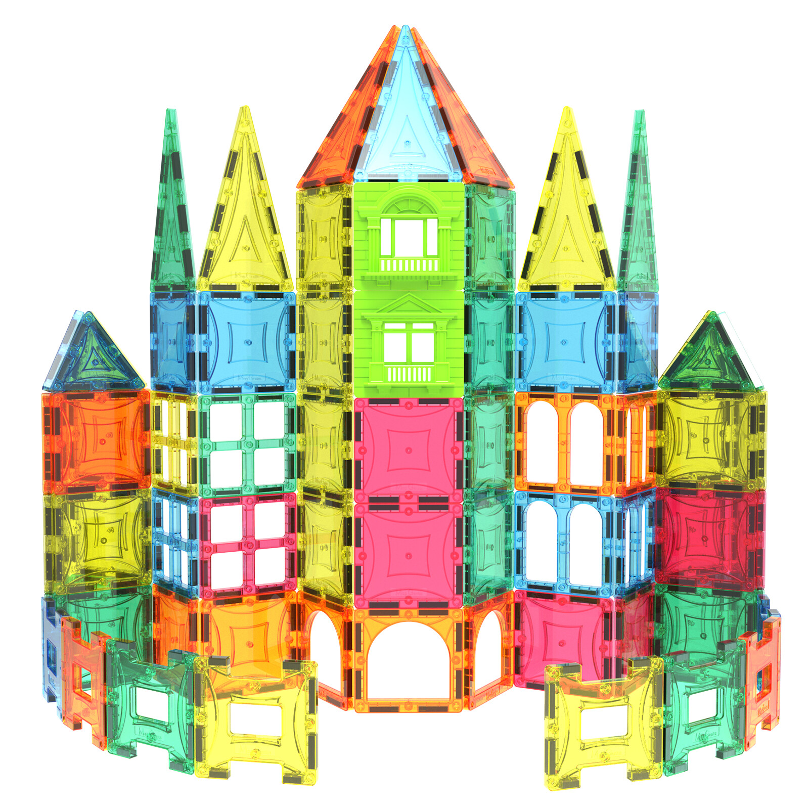 Magnet Tiles Mag-Genius Magnet Tiles 102 Piece Set And All New Magnet Kids NEW