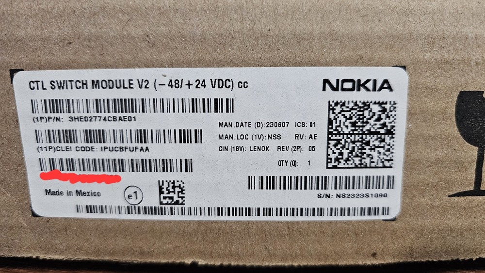 NOKIA 3HE02774CB Control Switch Module V2 (-48/+24 VDC) - NEW IN BOX