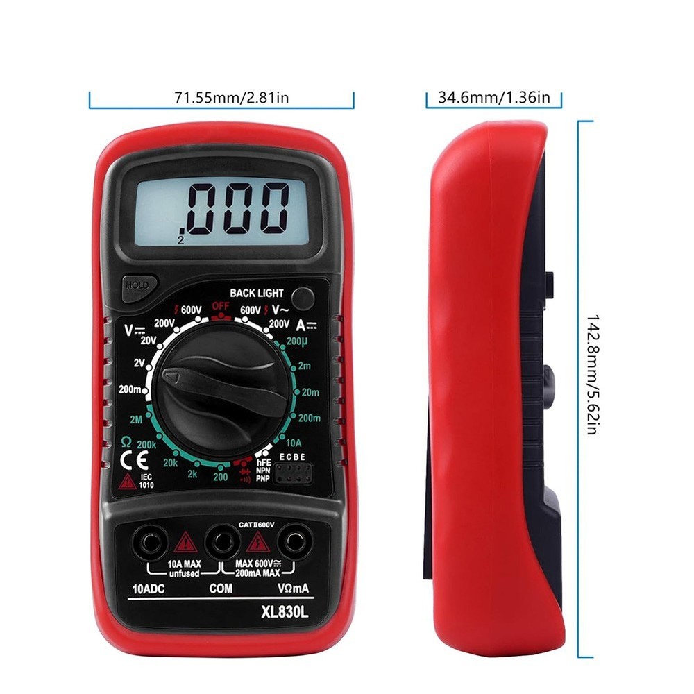 Multi Function Digital Multimeter for AC DC Voltage and Current Measurement