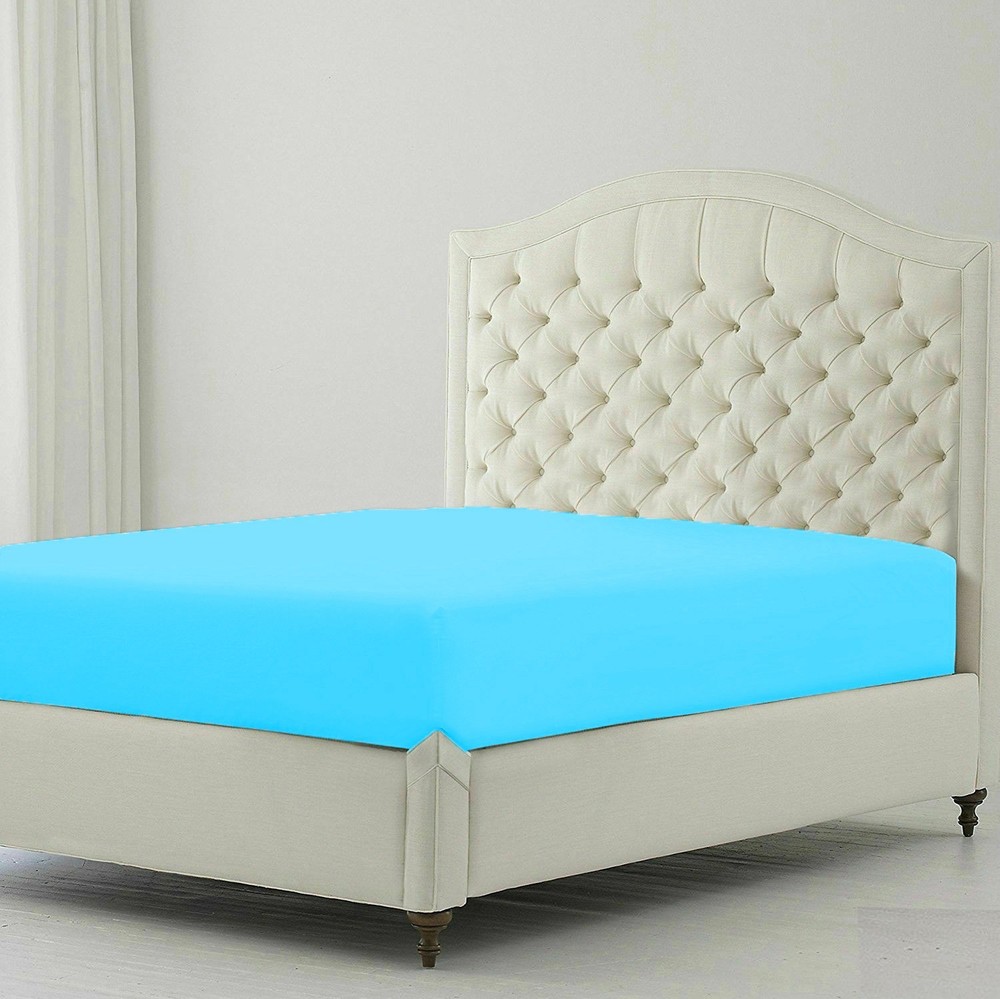 Lovely Solid Aqua Blue Bedding Collection 1000/1200 TC 100% Cotton