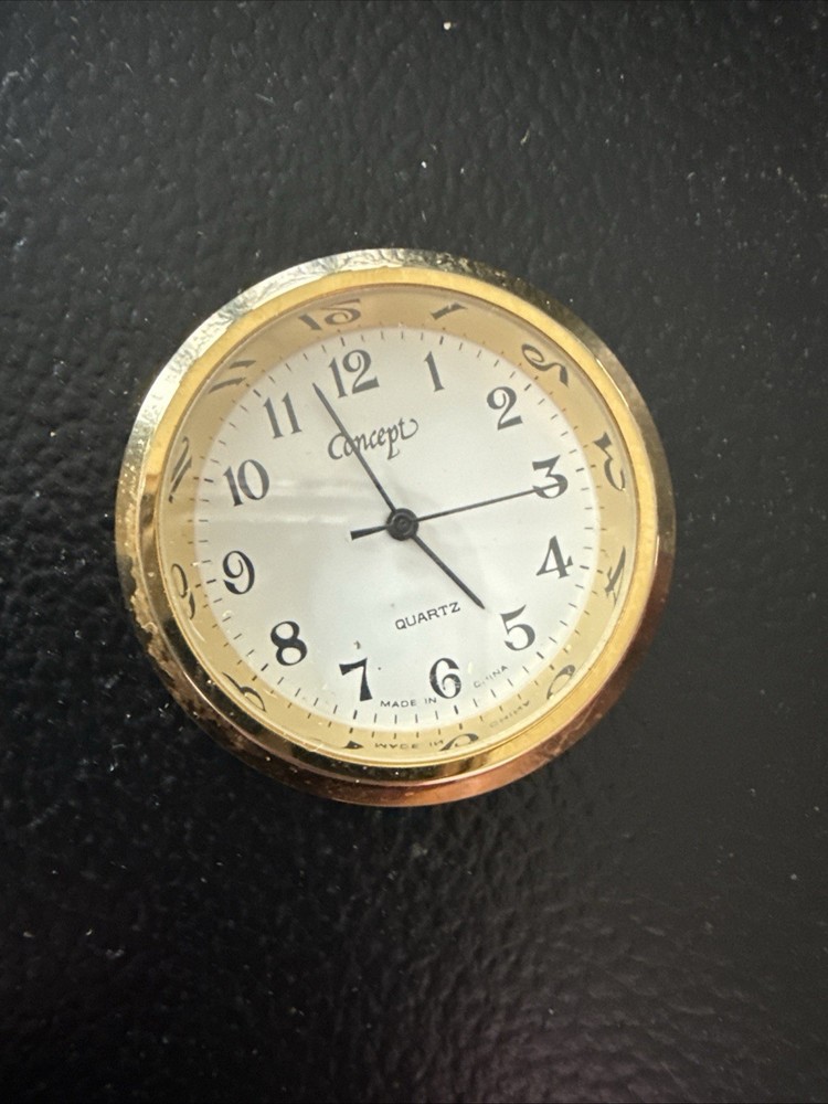 ROUND MINI QUARTZ CLOCK MOVEMENT (POP-IN) WHITE DIAL