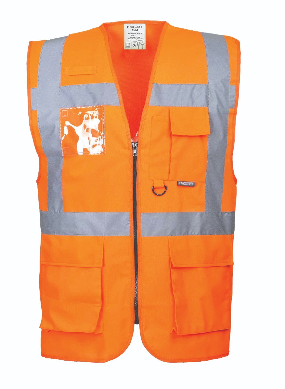 Portwest US476 Berlin Executive Hi-Vis Reflective Safety Work Zipper Vest ANSI
