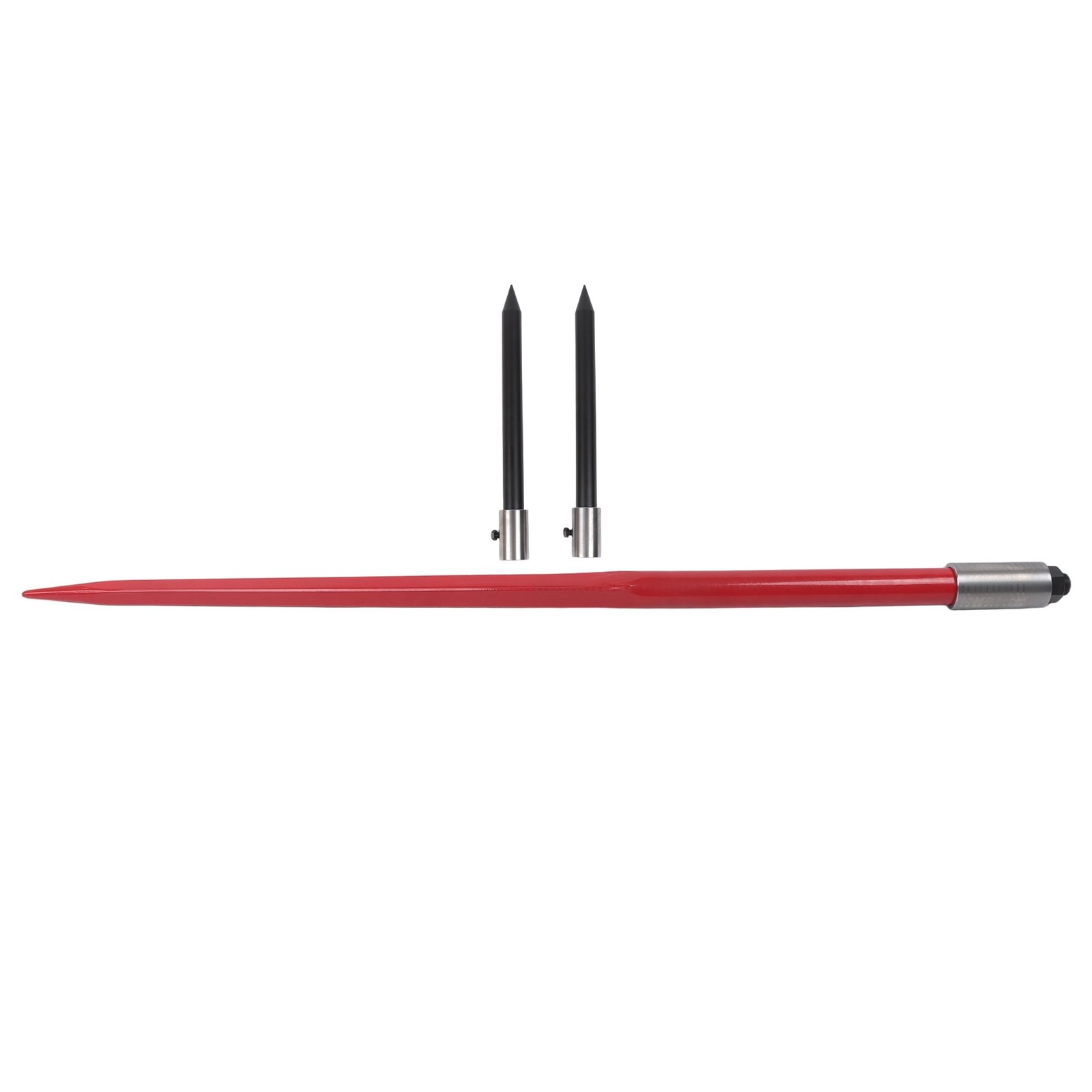 Hay Spear Attachment 49" With 2 Stabilizer Spears 3000 Lbs Capacity Bale Forks