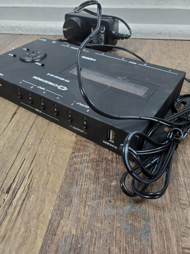 D97 ♻ Crestron HD-MD4x2-4k-E HDMI Switcher With Power Adapter ♻