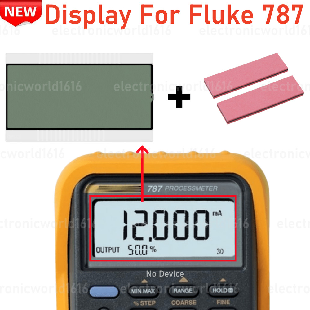 For Fluke 787 ProcessMeter Digital Multimeters 619913 LCD Display Screen Parts