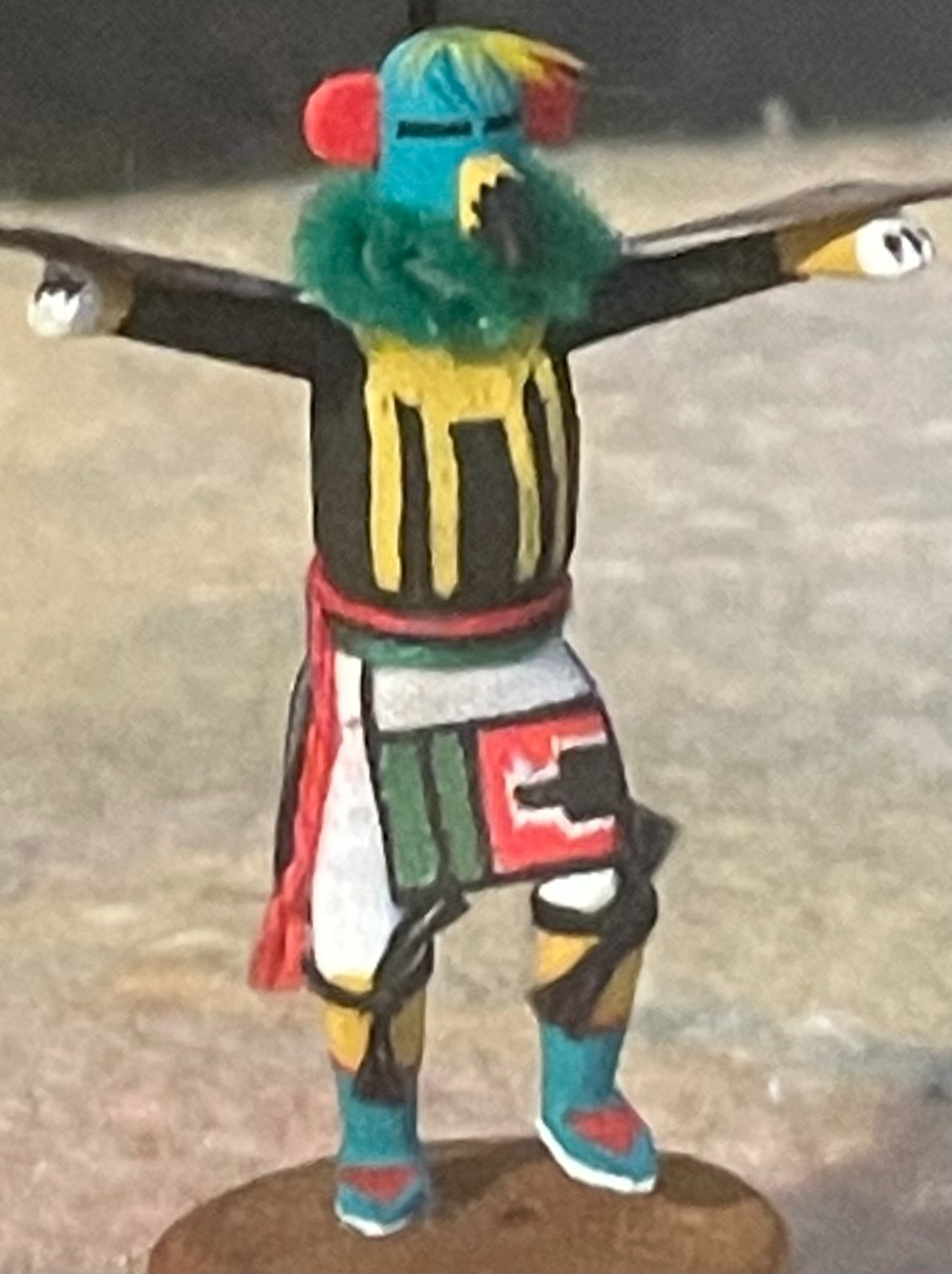 TINY ART-MINIATURE-NATIVE AMERICAN-KACHINA-SIGNED HOPI EAGLE '99-NEW CONDITION