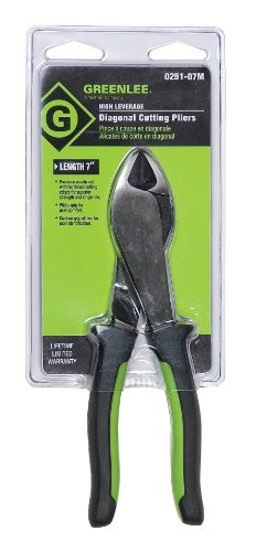 0251-07M Diagonal Cutting Pliers, Mini Molded Grip, 7"