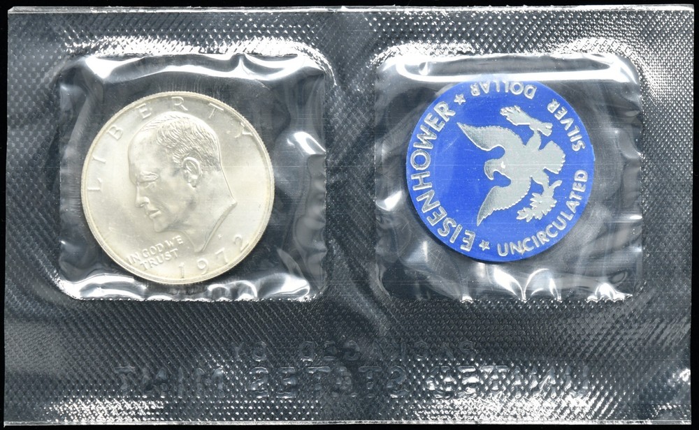 1972 S Eisenhower Dollars "Blue Ike" w/ OGP