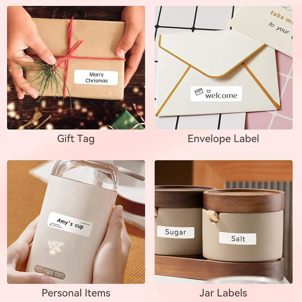 3PK Label Maker Tape 12x40mm, 1/2 inch Label Sticker for Niimbot D110 D11