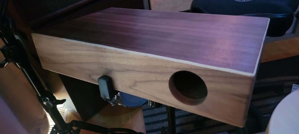 Custom Black Walnut and Birch 3 Zone Cajon Tom-Tom Tablet