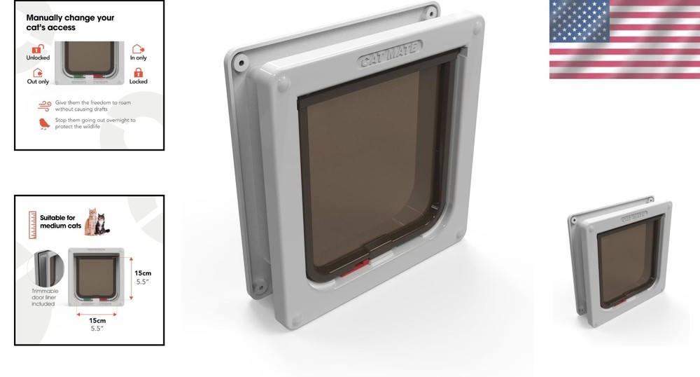 Easy Installation Cat Flap for Small-Medium Cats