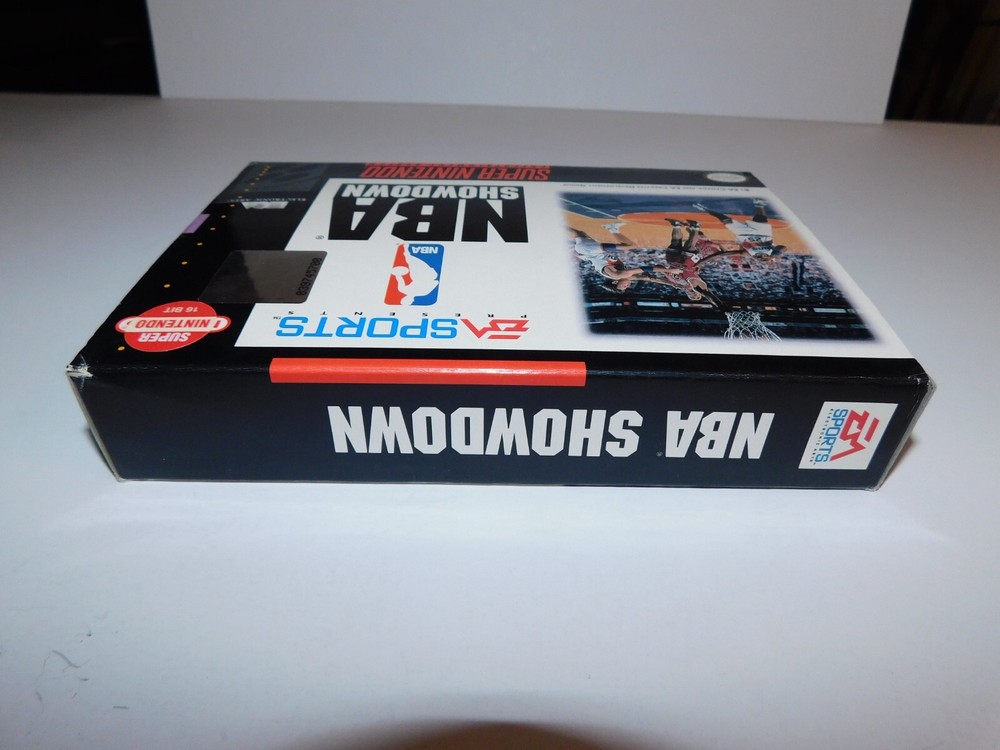 AUTHENTIC Nintendo SNES 1993 EA NBA SHOWDOWN ~ BOX ONLY ~ GREAT CONDITION!