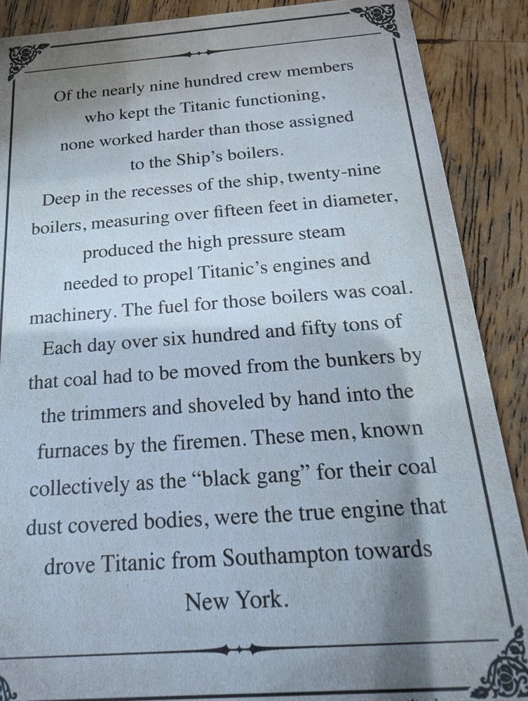 Titanic Authentic Coal In Case, Comes With COA
