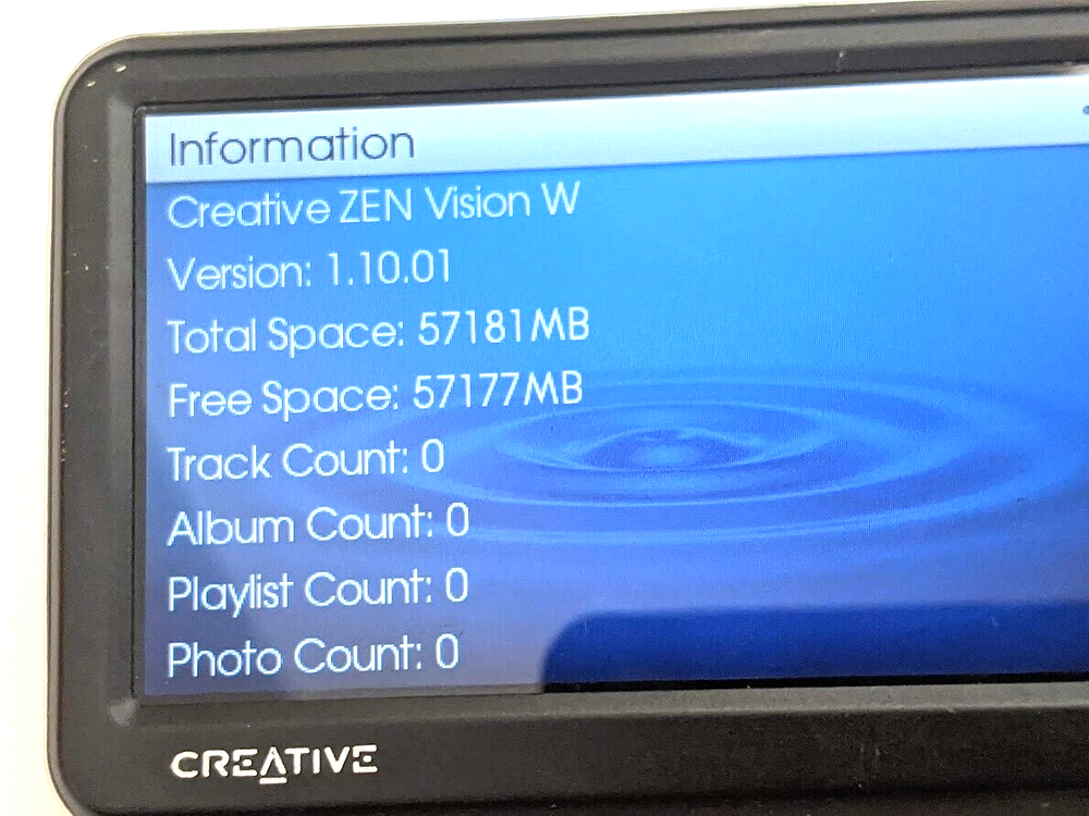 Creative Zen Vision W 30gb Main Board PD1830E 020626