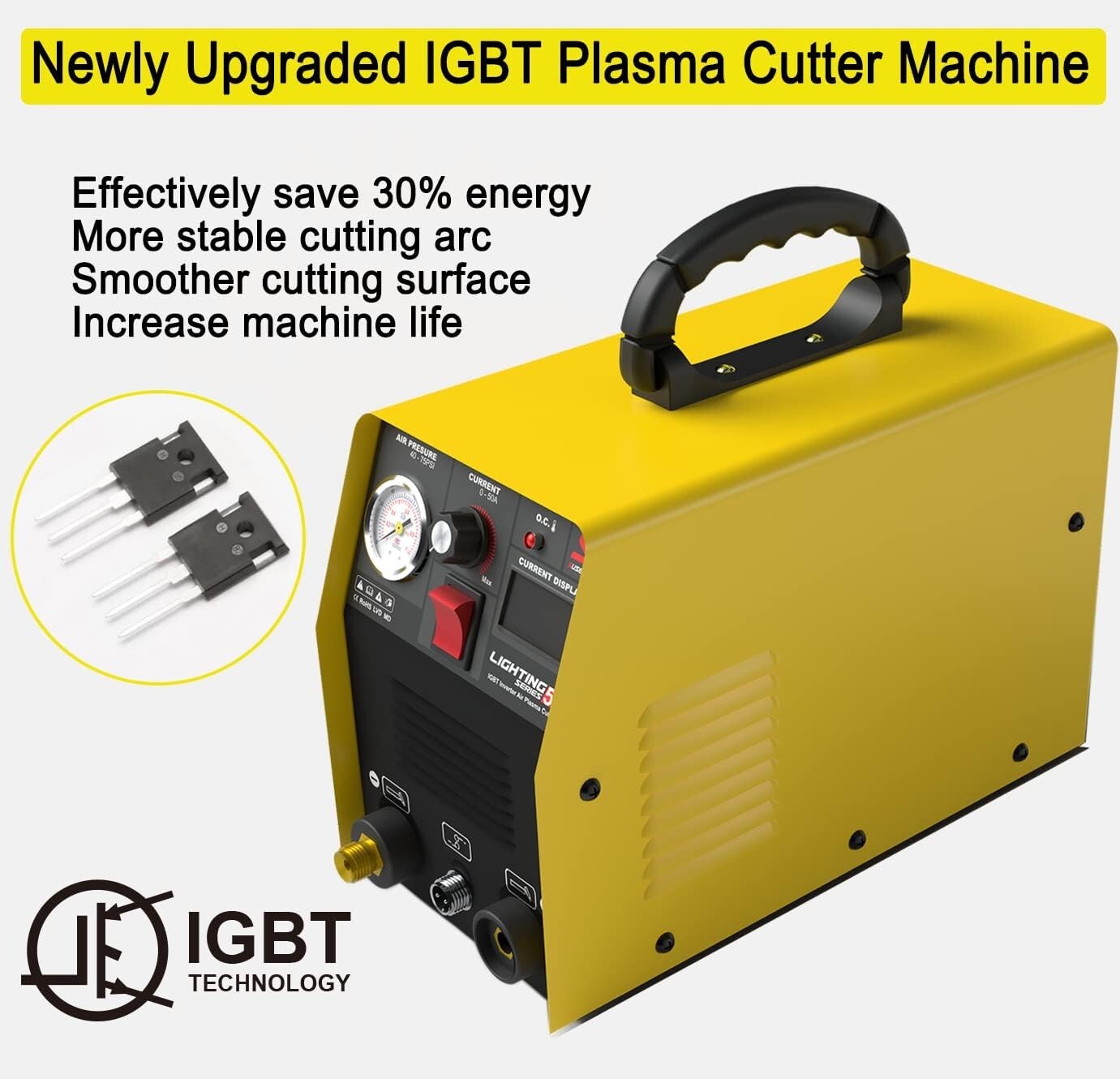 Plasma Cutter 55A with 110/220V Dual Voltage DC Inverter Cutting Machine