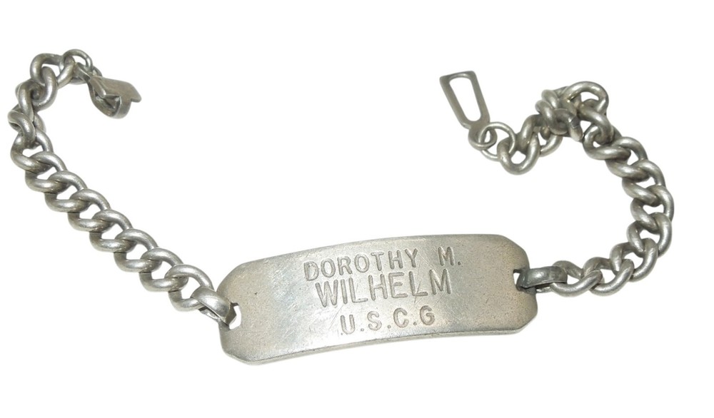 Original WWII UCG Coast Guard Women's Named STERLING ID Bracelet CA12