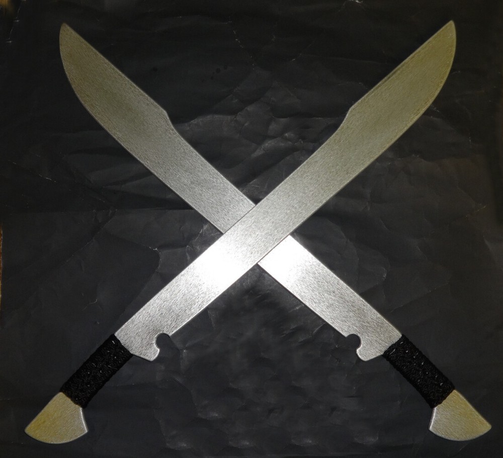 Aluminum Training Sword Practice Commando Metal Pair Double Techniques DVD