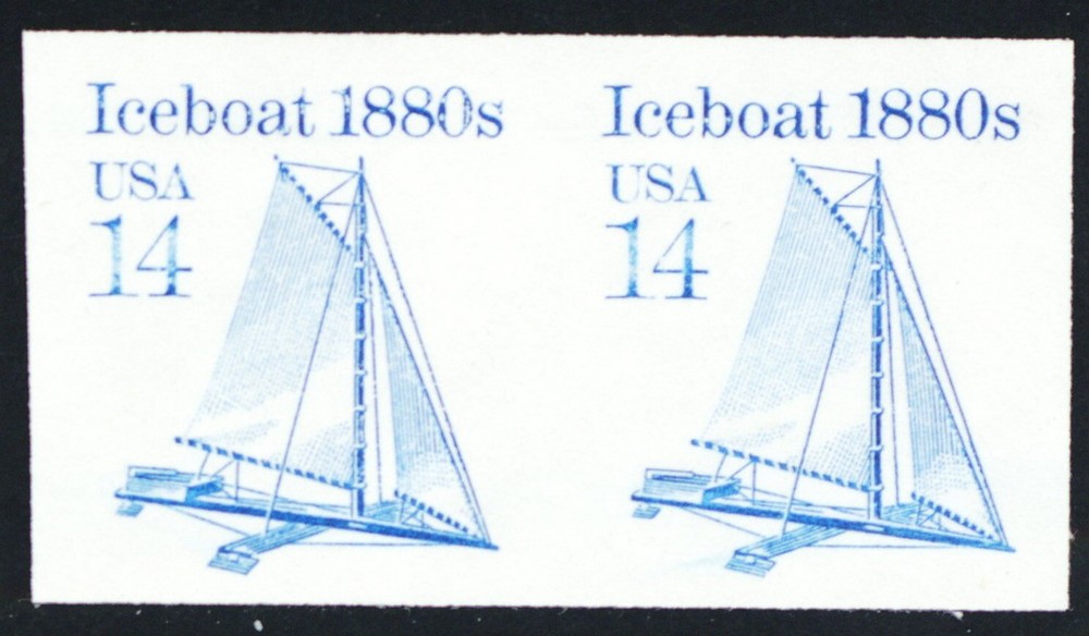 2134c, Mint VF NH 14¢ - Imperforate Coil Pair Error * Stuart Katz