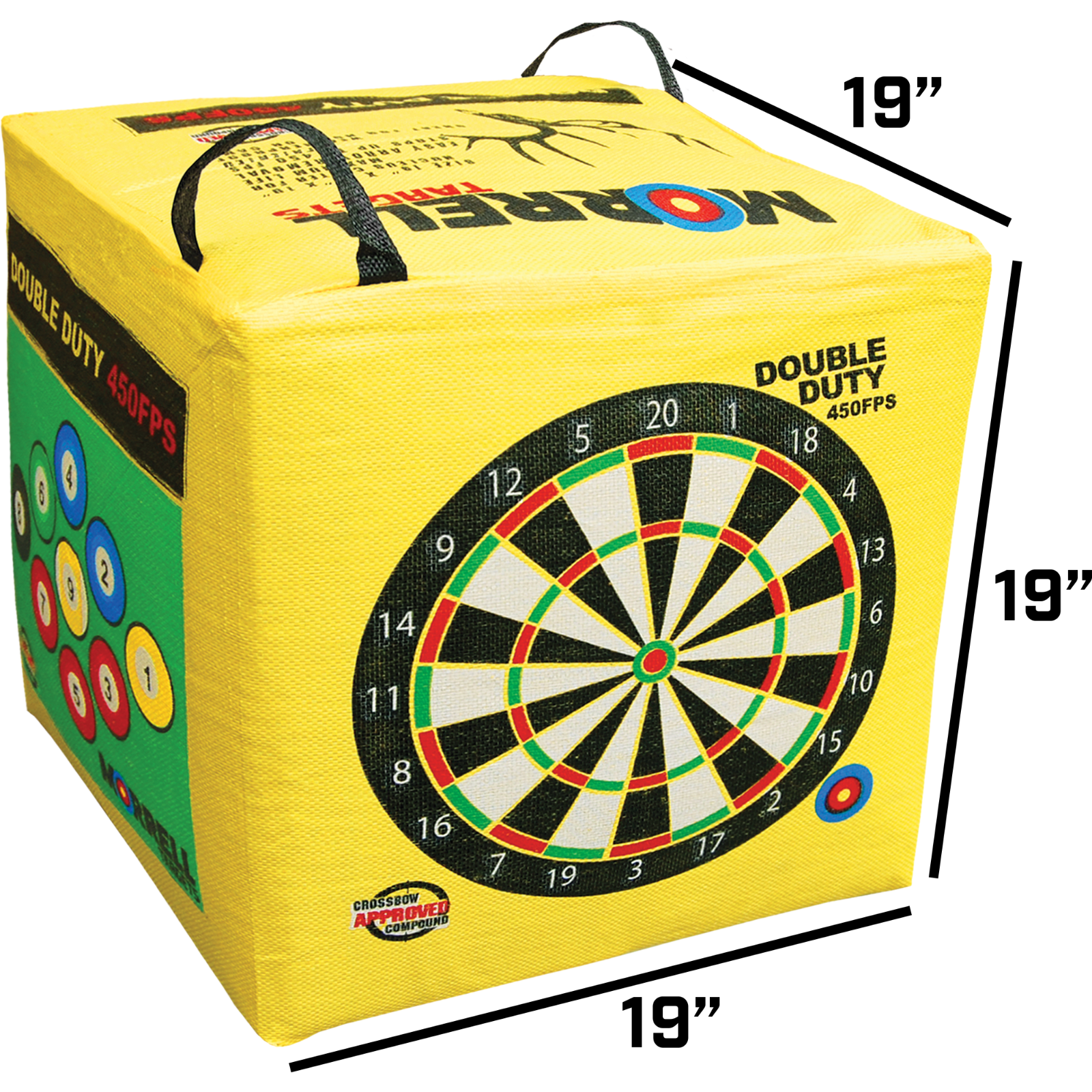Morrell Double Duty Archery Target Crossbow Compatible | 4 Sided Shooting