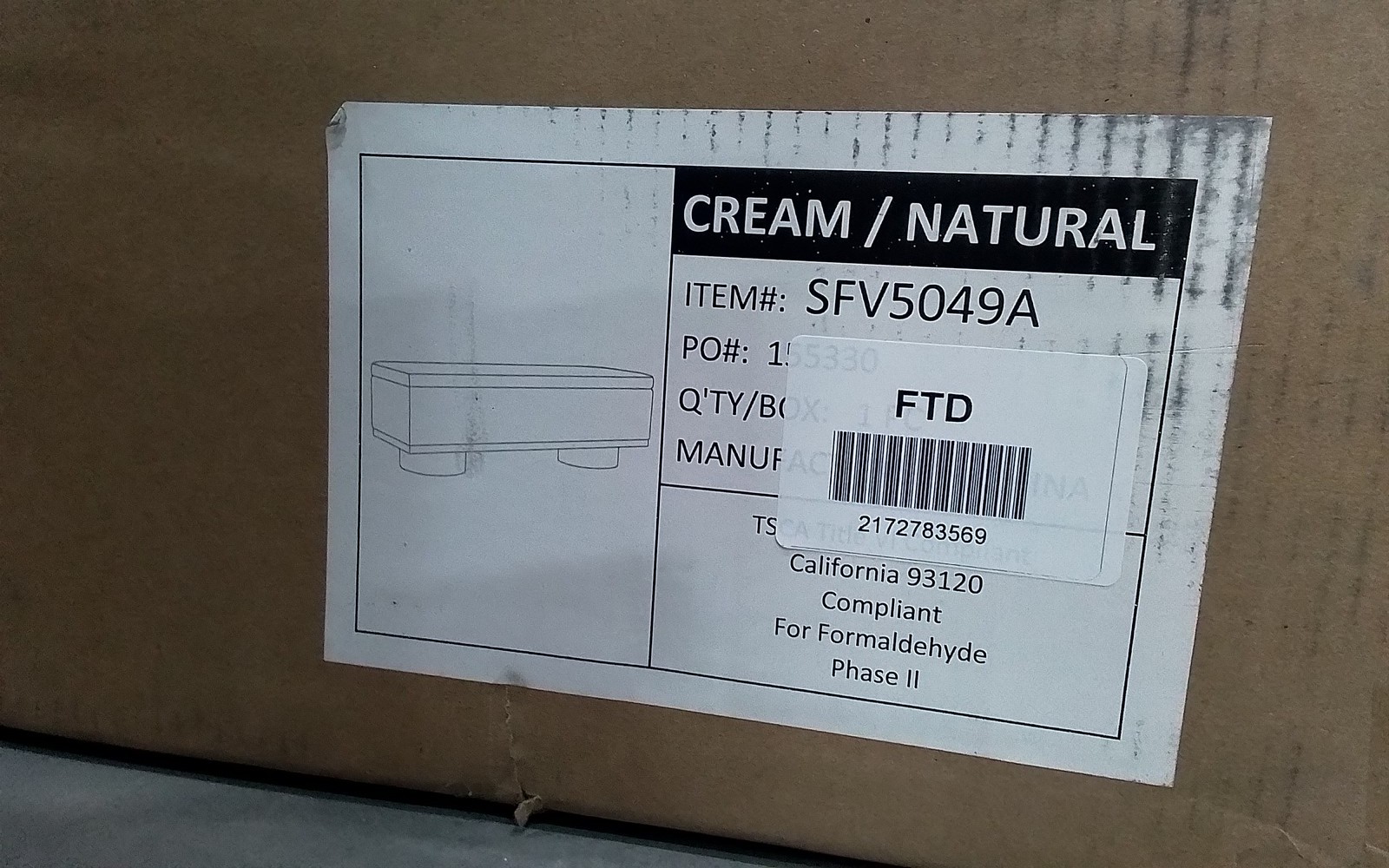 Safavieh VIANNA BOUCLE BENCH, Reduced Price 2172783569 SFV5049A