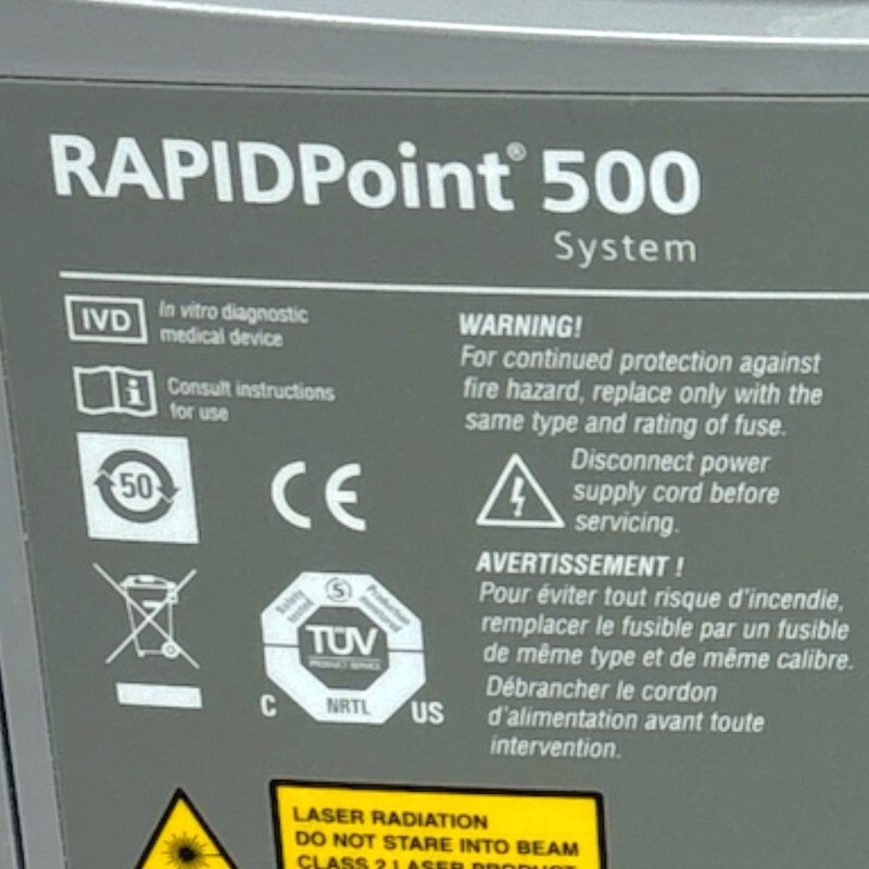 Siemens RAPIDPOINT 500 Blood Analysis System (Password)