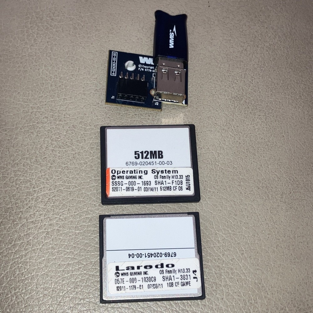 WMS Williams BB2 Slot Machine Leredo Software set with dongle Adapter