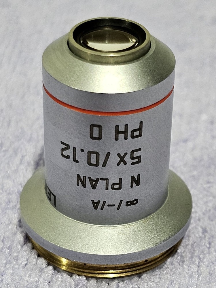 Leica 506090 N Plan 5x/0.12 PH 0 ∞/-/A Phase Contrast Microscope Objective
