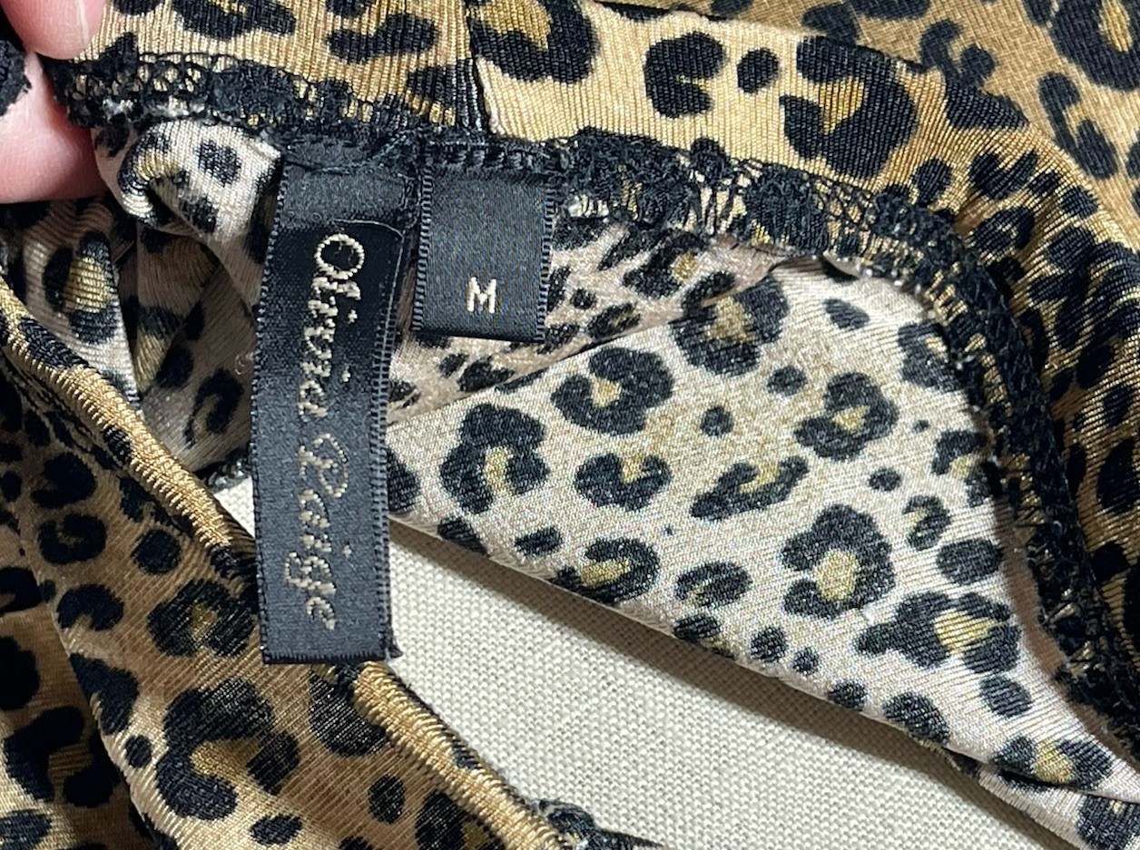 Vintage Olivia Paige Y2K Leopard Stretchy Maxi Skirt Size Medium Boho Grunge