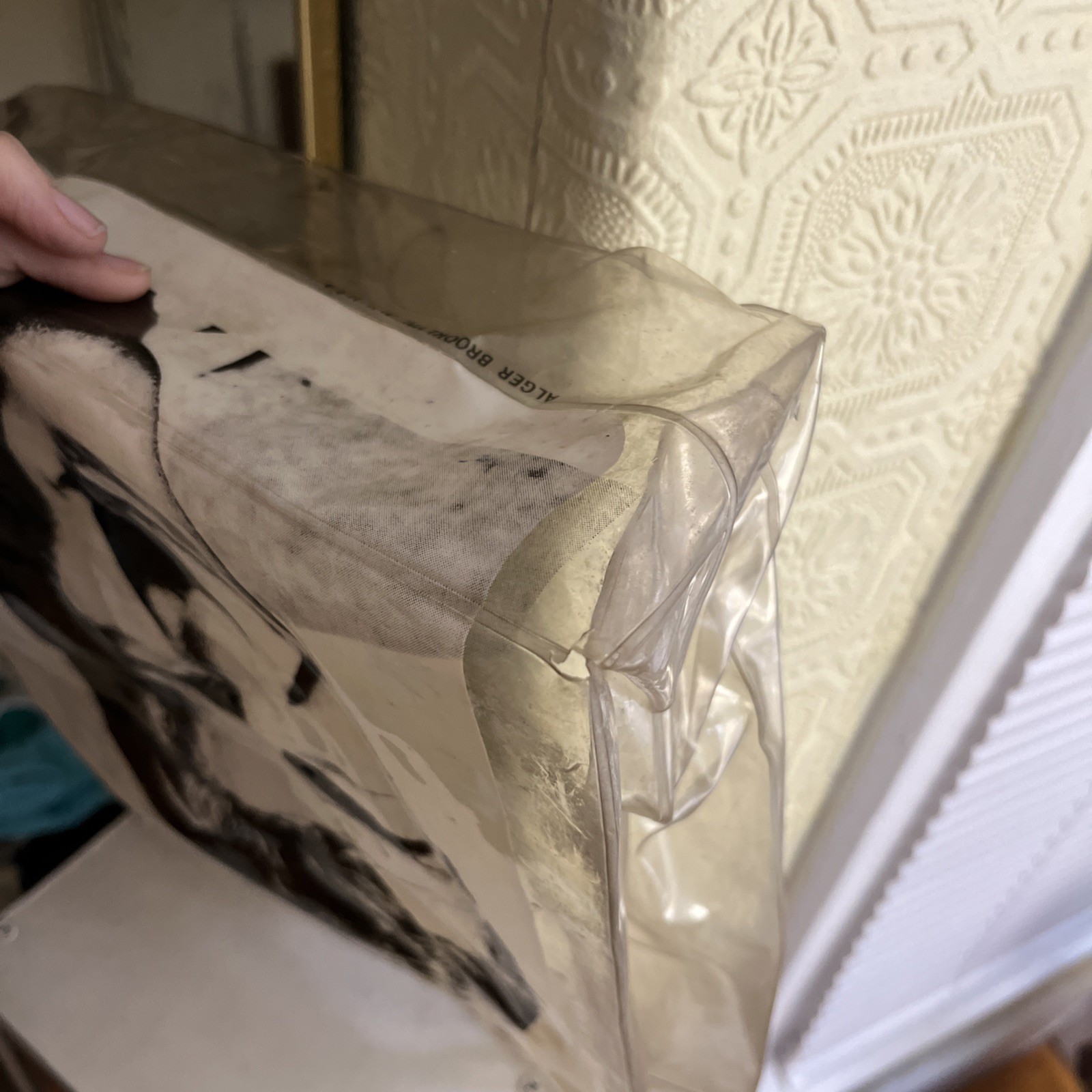 Vintage 60s Mod Steve McQueen PVC Vinyl Alger Creations Clear Tote Bag USA MCM