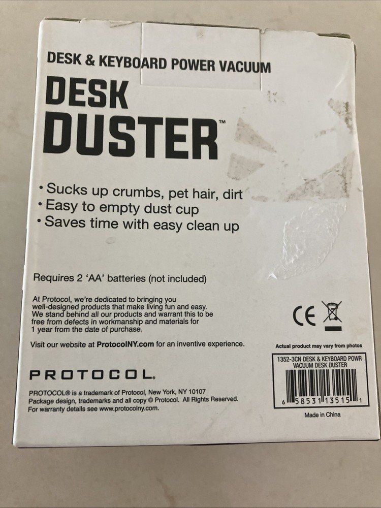 PROTOCOL COMPUTER KITCHEN TABLE LAPTOP OFFICE DESK KEYBOARD POWER VACUUM DUSTER