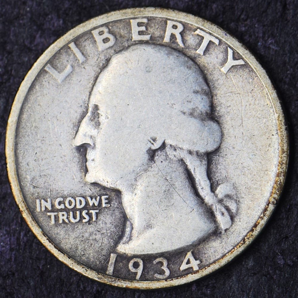 1934-P Washington Silver Quarter Dollar 25C - COINGIANTS -