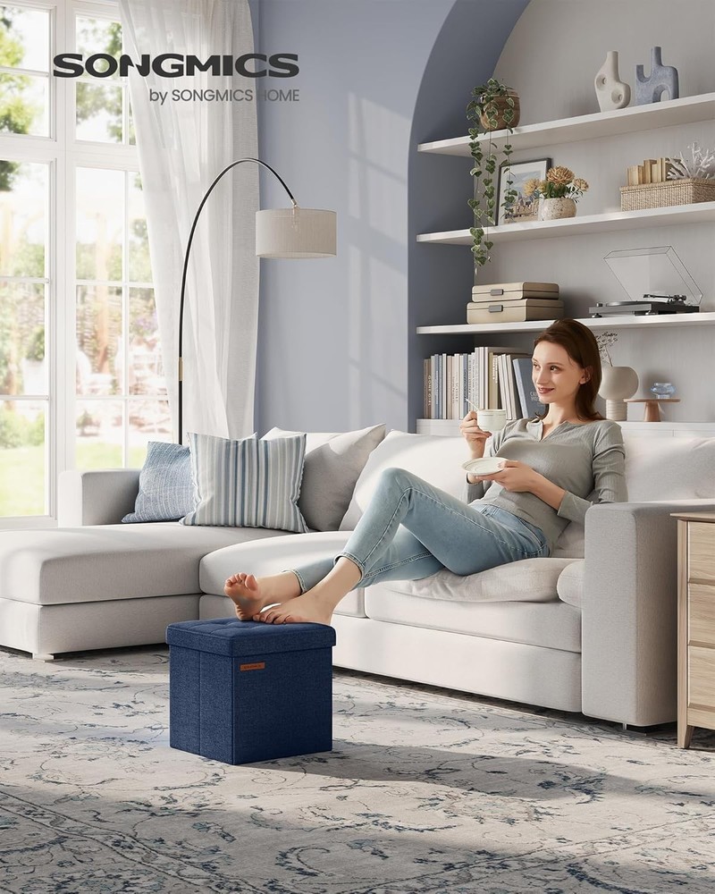Storage Ottoman Foldable Small Ottoman Foot Rest Cube Ottoman Foot Stool Dorm