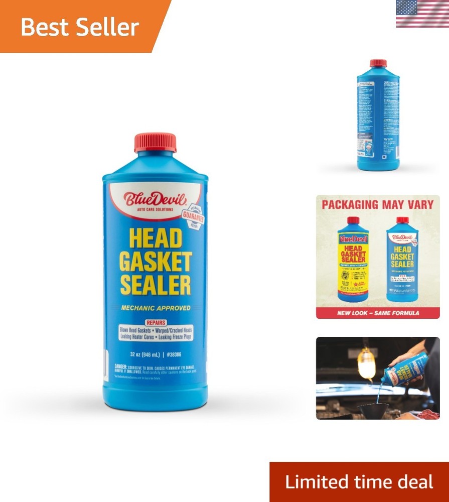1 Quart BlueDevil Head Gasket Sealer - Permanent Leak Solution for All Engines