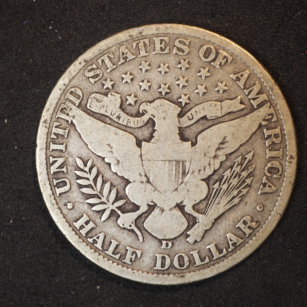 1906 **D** BARBER SILVER HALF DOLLAR ***NICE COIN!*** FREE SHIPPING! C1933