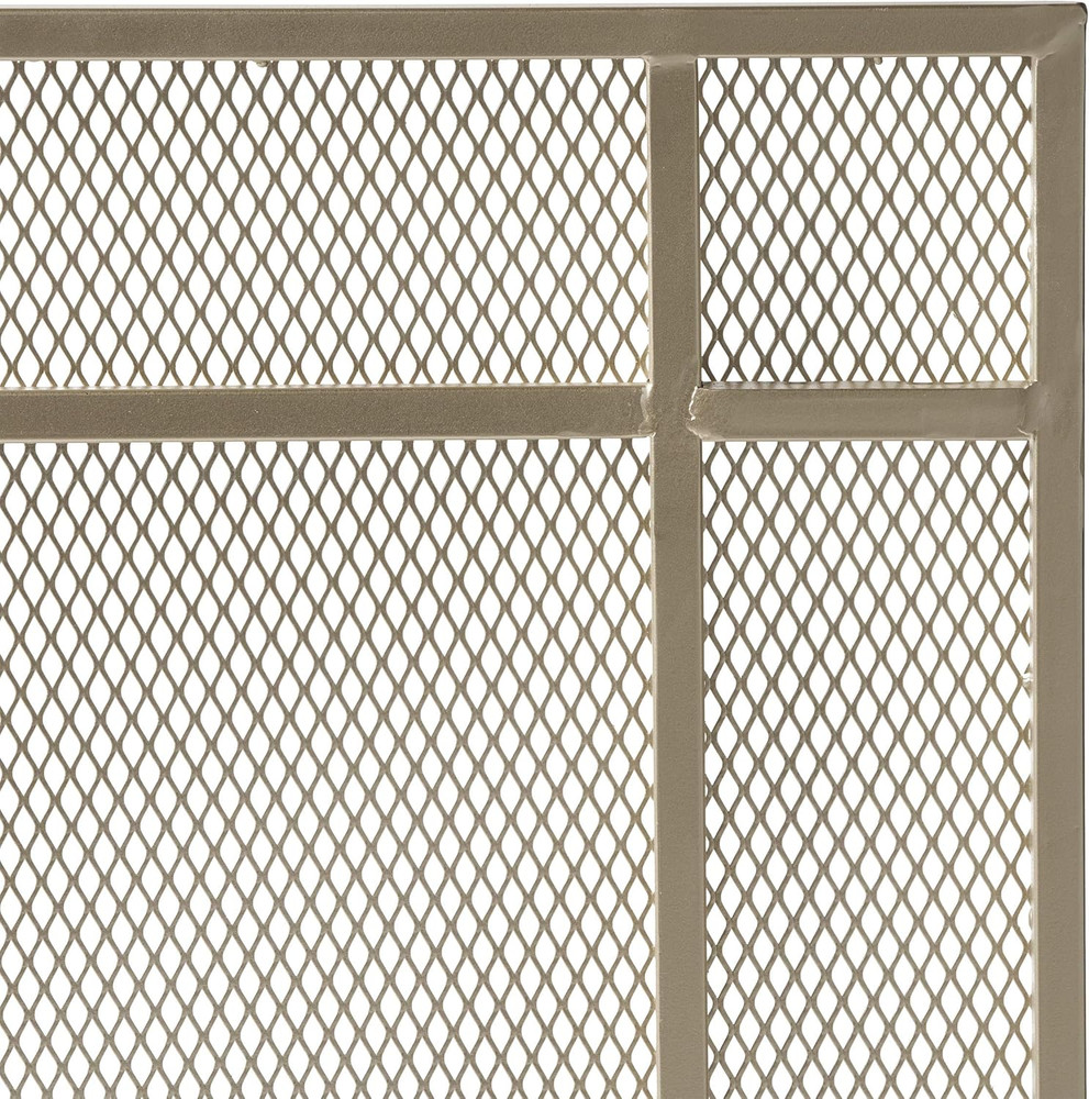 Modern Gold Iron Firescreen - Elegant Single Panel Design by Markus