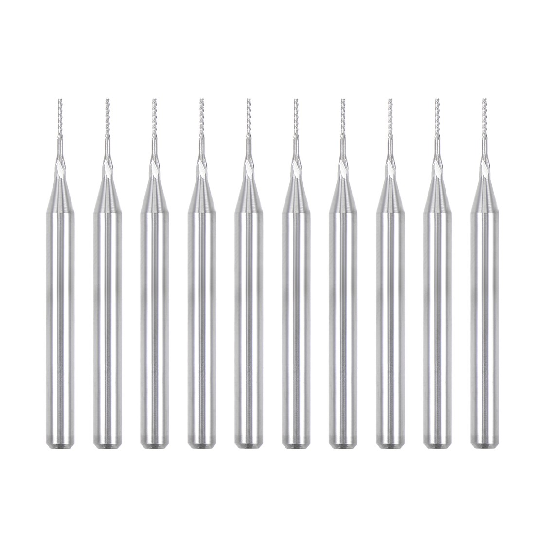 10 Pcs 1/8" Shank Carbide End Mill Engraving Milling Cutter for PCB Machine