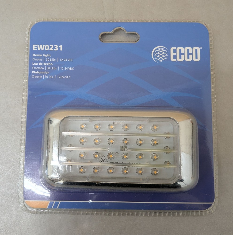 ECCO EW0231 Chrome 30-LED Interior Dome Light 12-24V