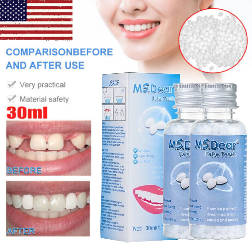 Resin False Teeth Solid Glue Temporary Tooth Repair Moldable Teeth Gap Denture
