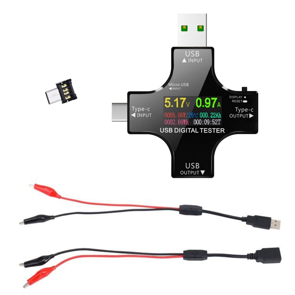 2.36*2.36 inch USB Power Meter Tester Digital Multimeter Voltage Current