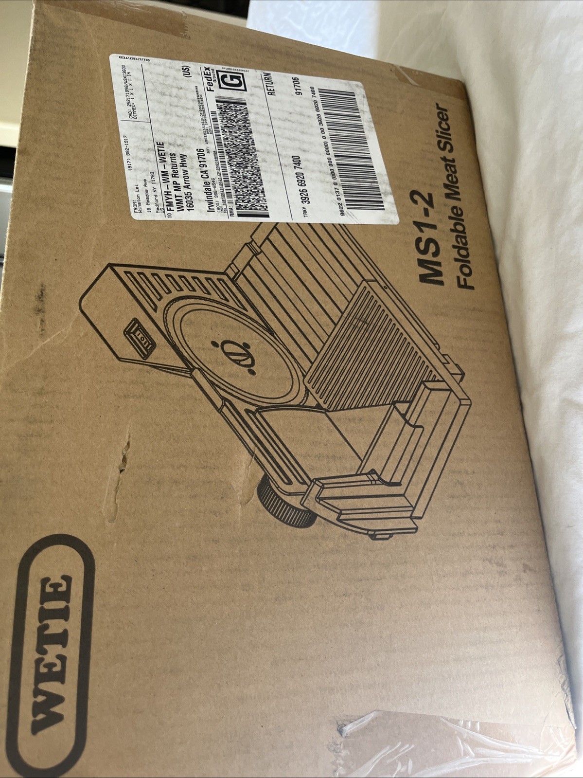 WETIE MS1-2 Meat Slicer for Home, Electric Deli Food Slicer,