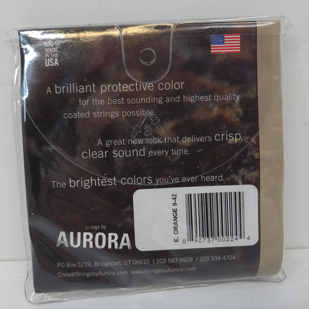 Strings by Aurora Electric Guitar Strings 9-42 Orange Coated
