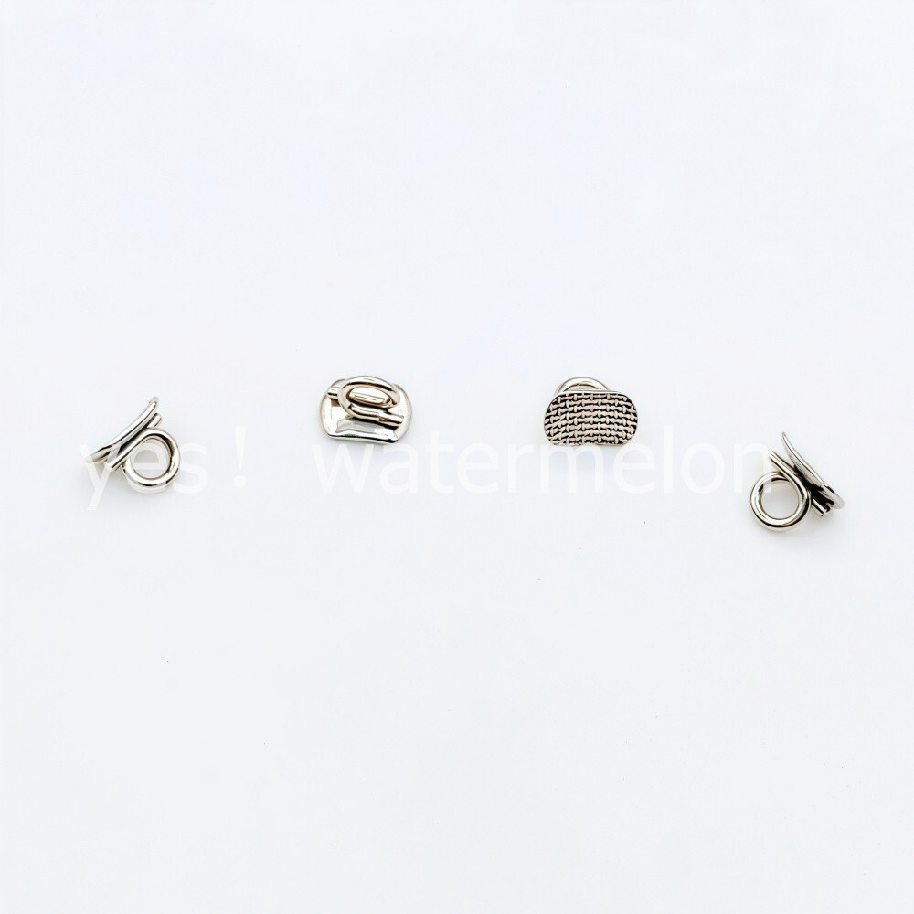 100 Pcs Dental Orthodontic Direct Bond Eyelet Rectangular Base Lingual Button